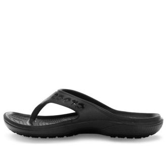 Crocs Baya Flache Flip-Flops Schwarz 11999-001