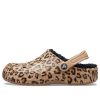 Crocs Baya gefütterte Clog-Hausschuhe mit Leopardenmuster, 205975-98R