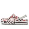 Crocs Bayaband Printed Classic Clogs «Weiß Braun Rot» 205840-1CD