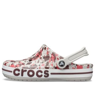 Crocs Bayaband Printed Classic Clogs «Weiß Braun Rot» 205840-1CD
