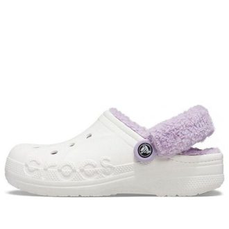Crocs Classic Baya Lined Fuzz-Strap Clog «White Lila» 206633-577