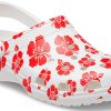 Crocs Classic Beach Sandalen Unisex Rot Weiß 207849-1AZ