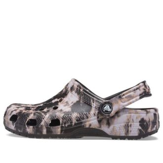 Crocs Classic Bleach Dye Clogs «Schwarz Weiß» 207326-001