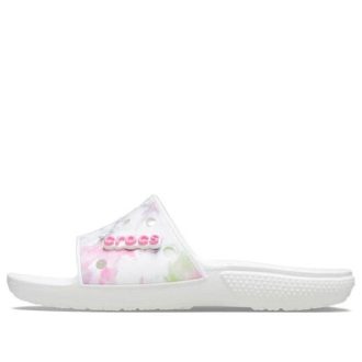 Crocs Classic Bleach Dye Slides «Weiß Pink» 207411-94S