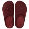 Crocs Classic Casual Thicken Stay Warm Unisex Weinrote Hausschuhe 203600-60U