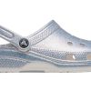 Crocs Classic Casual Unisex Metallic Silber Pink Sandalen 207551-90H