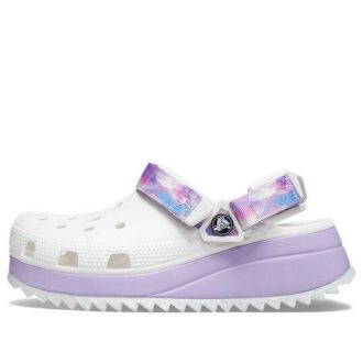 Crocs Classic Casual Unisex Weiß Lila Sandalen «White Purple» 207772-577