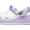 Crocs Classic Casual Unisex Weiß Lila Sandalen «White Purple» 207772-577
