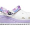 Crocs Classic Casual Unisex Weiß Lila Sandalen «White Purple» 207772-577