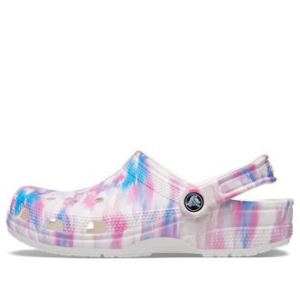 Crocs Classic Casual Unisex Weiß Rosa Blau Sandalen «White Pink Blue» 207567-94S
