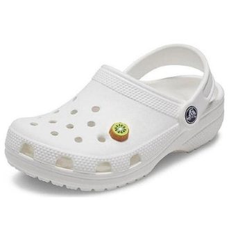 Crocs Classic Charm Kiwi Slice Clogs «Weiß» 21SF10008477