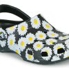 Crocs Classic Clo Daisy Full Print Sandalen Unisex Schwarz 206375-0ZI
