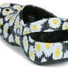 Crocs Classic Clo Daisy Full Print Sandalen Unisex Schwarz 206375-0ZI