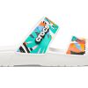 Crocs Classic Clog Cozy Unisex Weiße Mehrfarbige Hausschuhe «Weiß» 207856-94S