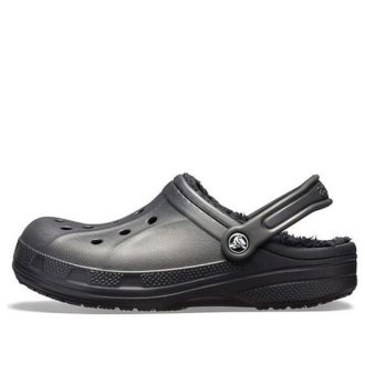 Crocs Classic Clog Crocs Stay Warm Verschleißfeste Sport-Sandalen für Unisex, Schwarz, 16244-060