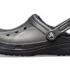 Crocs Classic Clog Crocs Stay Warm Verschleißfeste Sport-Sandalen für Unisex, Schwarz, 16244-060