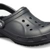 Crocs Classic Clog Crocs Stay Warm Verschleißfeste Sport-Sandalen für Unisex, Schwarz, 16244-060