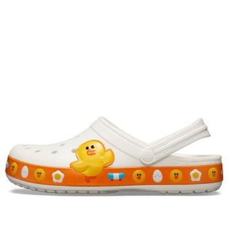 Crocs Classic Clog Line Friends Beach Weiß Gelb Unisex Sandalen «Weiß Gelb» 205791-100