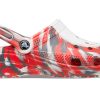 Crocs Classic Clog Marble Beach Sports Unisex Rot Weiß Sandalen «Red White» 206867-884