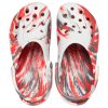 Crocs Classic Clog Marble Beach Sports Unisex Rot Weiß Sandalen «Red White» 206867-884