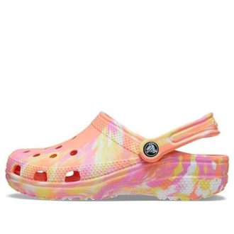 Crocs Classic Clog Marble Beach Sports Unisex Rote Mehrfarbige Sandalen «Rot» 206867-83F