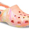 Crocs Classic Clog Marble Beach Sports Unisex Rote Mehrfarbige Sandalen «Rot» 206867-83F