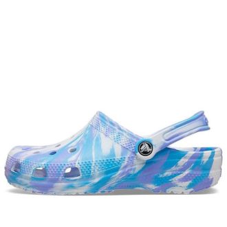 Crocs Classic Clog Marble Beach Sports Unisex Weiß Blau Sandalen «Weiß Blau» 206867-1FK