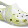 Crocs Classic Clog Marble Beach Sports Unisex Weiß Grau Sandalen «Weiß Grau» 206867-1FJ