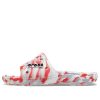 Crocs Classic Clog Marble Beach Unisex Rot Weiß Hausschuhe «Red White» 206879-884