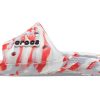 Crocs Classic Clog Marble Beach Unisex Rot Weiß Hausschuhe «Red White» 206879-884