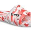 Crocs Classic Clog Marble Beach Unisex Rot Weiß Hausschuhe «Red White» 206879-884