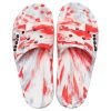 Crocs Classic Clog Marble Beach Unisex Rot Weiß Hausschuhe «Red White» 206879-884