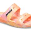 Crocs Classic Clog Marble Beach Unisex Rote Mehrfarbige Hausschuhe «Rot» 207701-83F
