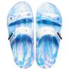 Crocs Classic Clog Marble Beach Unisex Weiß Blau Hausschuhe «Weiß Blau» 207701-1FK