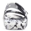 Crocs Classic Clog Marble Strandsport-Hausschuhe Unisex Weiß Schwarz 207701-103