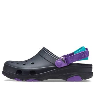 Crocs Classic Clog Schwarz Lila Sandalen «Schwarz Lila» 206340-09V