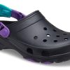 Crocs Classic Clog Schwarz Lila Sandalen «Schwarz Lila» 206340-09V