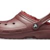 Crocs Classic Clog Sports Unisex-Sandalen in Weinrot, 203591-60U