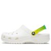 Crocs Classic Clog Strandsandalen Weiß Farbverlauf Grün 206638-1DC