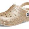 Crocs Classic Clogs mit Glitzerfutter «Gold» 504271