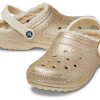 Crocs Classic Clogs mit Glitzerfutter «Gold» 504271