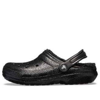 Crocs Classic Clogs mit Glitzerfutter «Schwarz» 205842001