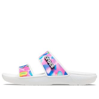 Crocs Classic Colorful Unisex Weiß Rosa Hausschuhe «White Pink» 207771-102