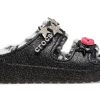 Crocs Classic Cozzzy Disco Glitter Sandalen «Schwarz» 208074-0C4