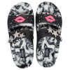 Crocs Classic Cozzzy Disco Glitter Sandalen «Schwarz» 208074-0C4