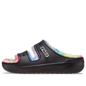 Crocs Classic Cozzzy Spray Dye Sandalen «Schwarz Multi» 208046-0C4