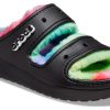 Crocs Classic Cozzzy Spray Dye Sandalen «Schwarz Multi» 208046-0C4