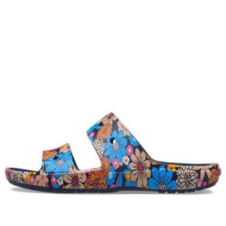 Crocs Classic Crocs Retro Floral Sandalen «Blau Multi» 208975-4HQ