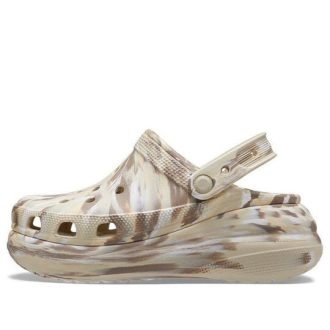 Crocs Classic Crush Marmorierter Clog «Bone Multi» 208265-2Y3