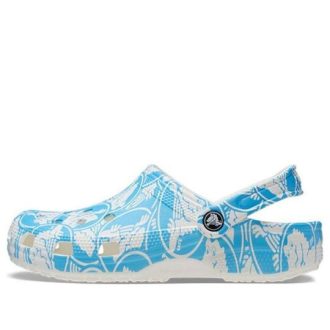 Crocs Classic Duke Print Clogs «Blau Weiß» 210003-4OX